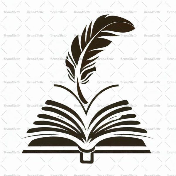 Offenes Buch und Feder